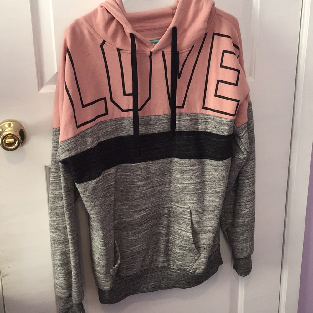 Tricolor Love Large Hoodie